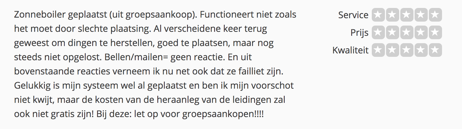 Beoordeling kwaliteit materialen groepsaankoop